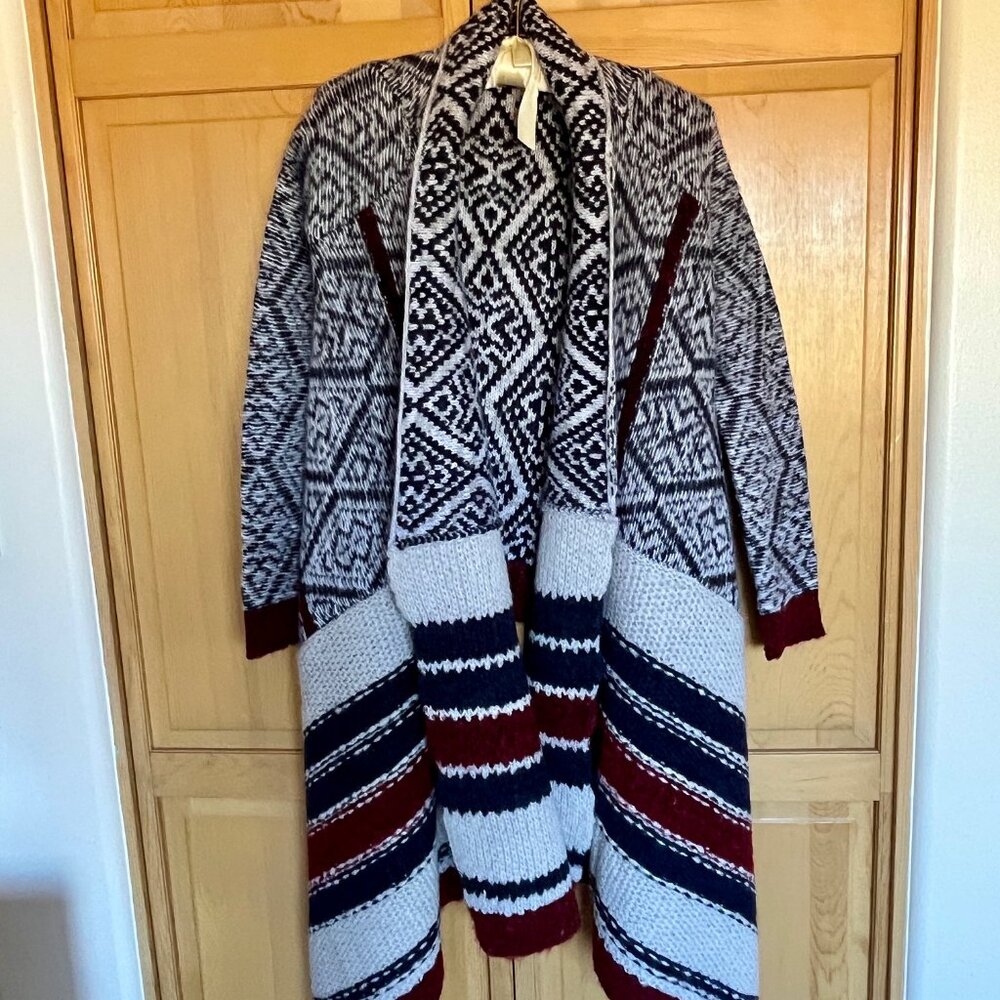 Cozy assymetrical sweater wrap